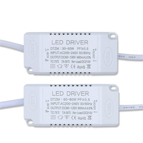 Contrôleur LED 30-50W transformateur d'éclairage alimentation DC 60-100V 460mA