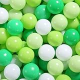 GOGOSO Ball Pit Balls for Toddlers Dogs Baby Boys Girls 2.2Inch Plasticball Toys for Kid Play Tent Birthday Slides Party Decor 170 pcs,Green+ Dark Green