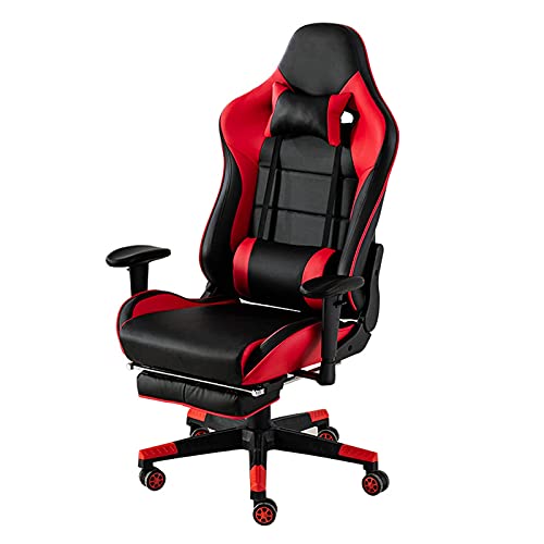 Esports - Sedia da gaming con schienale alto, ergonomica, per computer, con poggiapiedi, supporto lombare, poggiatesta e braccioli regolabili - Sedia gaming