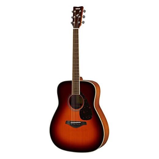 Yamaha FG820 Solid Top Acoustic Guitar, Brown Sunburst