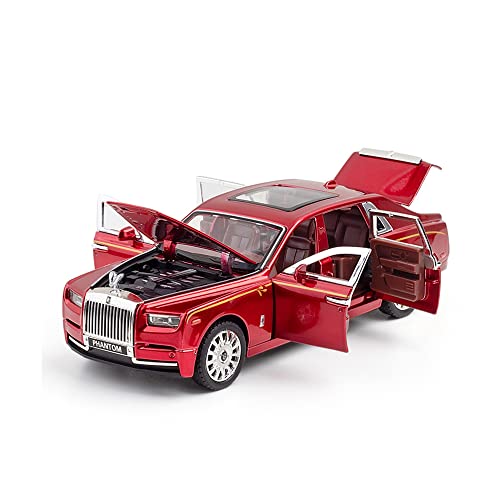 Alloy Collectible Rolls-Royce Phantom Model Toy Car, 1/32 Scale Diecast Car Model Pull Back Vehicles Phantom Toy With Sound & Light, Car Logo Can Be Folded #TOP14