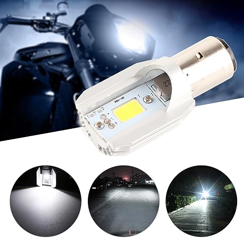 Ba20d Motocicleta Led, Blub High Low Beam Light COB Faro Brillante para Bombilla de Faro Ba20d Led Scooter Head Lamp