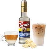 White Chocolate Coffee Syrup Plastic Bottle 12.7 Ounces - Perfect for Coffee, Hot Milk, Lattes, Mochas, Hot Chocolate