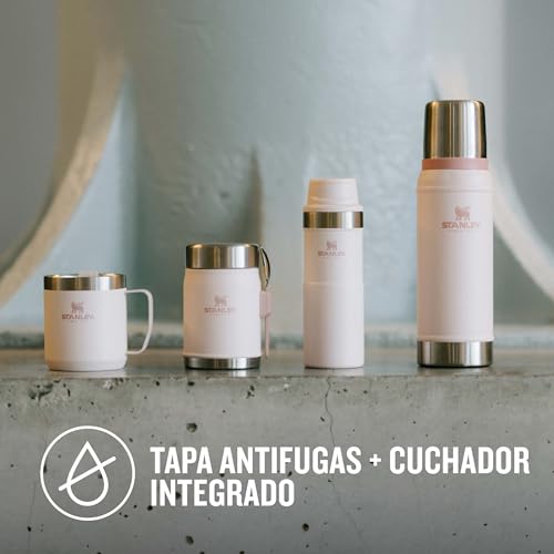 STANLEY 1913 Classic Legendary Food Jar 0.4L With Spork - Keeps Cold For 7 Hours - BPA-Free Stainless Steel Soup Flask - Leakproof - Dishwasher Safe - Rose Quartz - Image 5