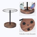 Sunglasses Organizer Wood Glasses Holder Stand, Metal Sunglass Storage Display Rack for 12Pairs Eyeglasses, Eyewear Organizer for Dresser Table Desk Countertop Bedroom - Image 4