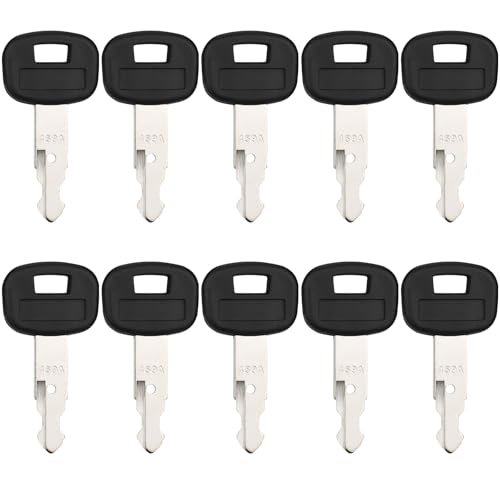 459A Heavy Equipment Key Replacement for Kubota Mini Excavator Backhoe Skid Steer Track Loader SVL75 SVL90 SVL95-2S KX121-3 KX161-3 KX41-3 KX71-3 KX91-3 U15 U17 U25S U35 L39 L45 L47 L48 10-Pack