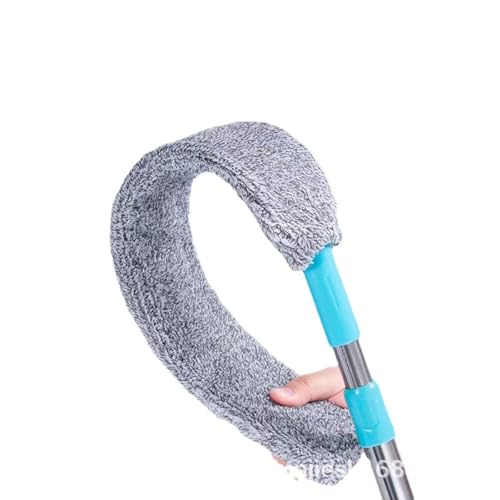 Limpiador de polvo retráctil para debajo del electrodoméstico, cepillo de microfibra con poste de extensión (36 a 49 pulgadas), plumero de limpieza para cama, techos altos, muebles, luz inferior