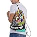 PRTYABS Fashion Funny Retro 80s 90s Drawstring Backpack Bags Sack Pack Tote Sport Backpack Bag for Gym,Traveling,Yoga