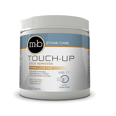 MB Stone MB-11 Touch-Up Etch Remover Marble Polishing Powder for Light to Neutral Colored Calsite Based Stone, Light to Medium Etches Only, not for Matte or Dark Stone, 8 oz Can