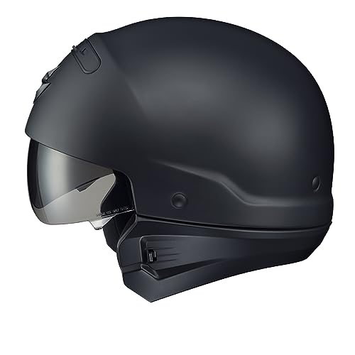 ScorpionEXO Covert Open Face Half Shell 3/4 Mode Motorcycle Helmet Dot Approved Solid Adult Unisex (Matte Black - Medium)