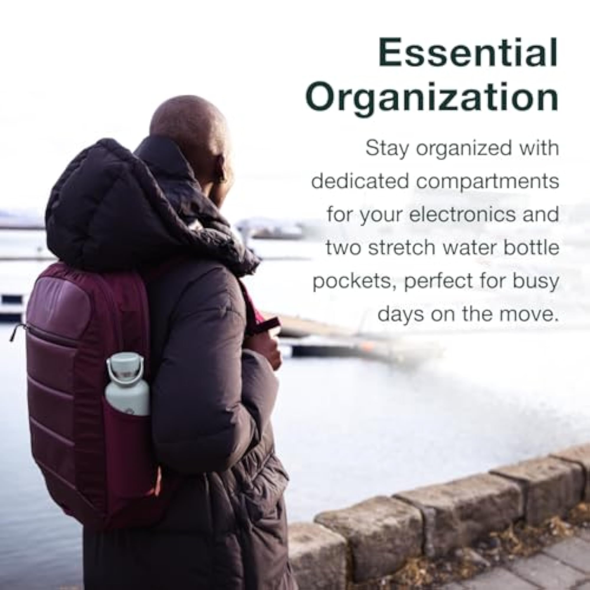 Ozone Slim Pack Backpack, Moody Burgundy