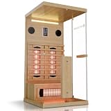Artsauna Infrarotkabine Göteborg 90 – Natur, Wärmekabine mit Vollspektrumstrahlern, Hemlockholz...