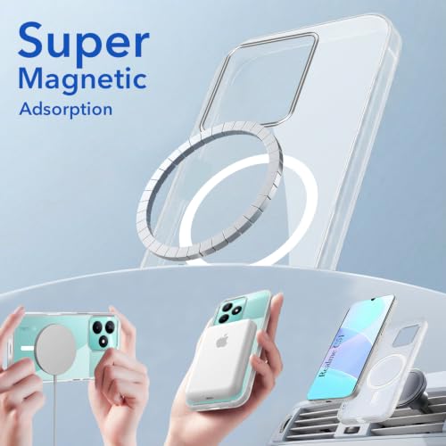 Image of Jkobi Lifetime Anti-Yellow MagSafe Compatible Clear Back Cover Case for Realme C51 (Sleek Hard Crystal | Shockproof and Camera Protection)