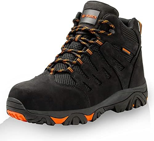 SL-Saint Waterproof Work Boots For Men,Composite Toe Comfortable Insulated Hiking footwear, NEW UPGRADE,Full Grain Leather Industrial and Construction Lightweight safety shoes 6 Inch (adult, men, numeric_8_point_5, numeric, us_footwear_size_system, medium)