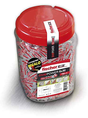 Preisvergleich Produktbild Fischer 546161 Würfel Duopower 6x30 + gratis Flexometer (750 Stück)