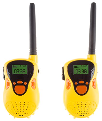 Hey! Play! Kids Walkie Talkie Set- 2-Pack Indoor Outdoor Toy for Boys and Girls- Battery Operated and Easy to Use- Great for Fun Pretend Play, Yellow (80-TK124565)