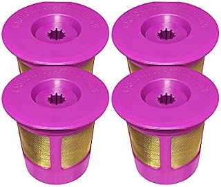Reusable K-Cup 4 Pack Gold Plated Mesh Coffee Filters For Kurig Plus 2.0