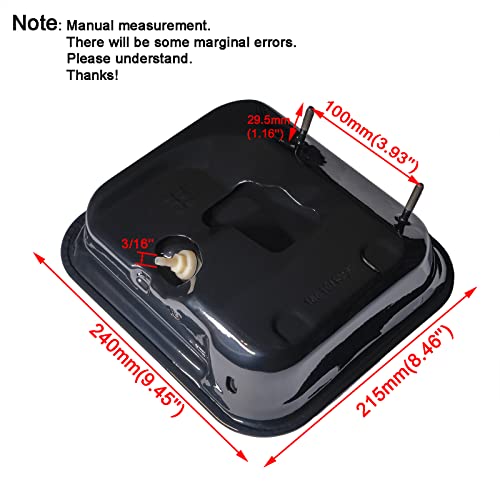 Image of JMCHstore Side Port Gas Tank w / Raised Cap For Coleman BT200X CT200U CT200UEX, Baja Warrior MB200 Mini Bike Fuel Tank Replacement for Hemi Predator 212 212cc 224 MAX performance Engine