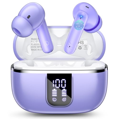 Auricolari wireless Bluetooth 5.4 con 4 microfoni con cancellazione del