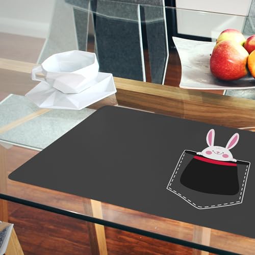 Sets de table en liège noir lot de 4 napperons magiciens 39x28 cm