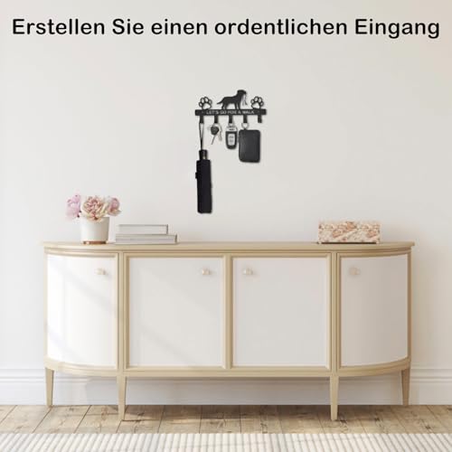 runpeak Hunde Schlüsselhalter für Wand -Kreative Eisenkunst Hundezubehör, Tasche, Kleidung Platzieren Rack, Lustige Hund Stil Eingangs Schlüsselhaken, Multifunktionale Gegenstände aufnehmen Regale