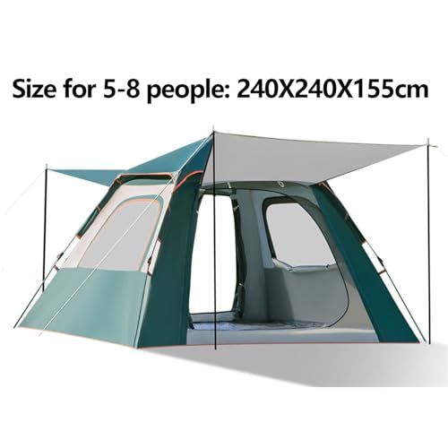 Carpa familiar tipo cabaña impermeable para camping 5-6 personas miniatura 6