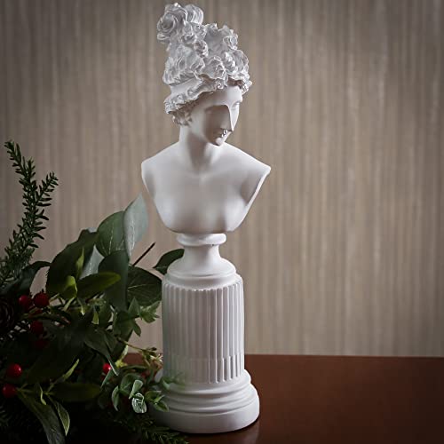 A.F.N.A.L Göttin Büste Statue Klassische Tischdekoration, Geschenk, griechische und römische Mythologie Indoor Replik Harz Skulptur Kunst für Zuhause und Büro, 35,1 cm H