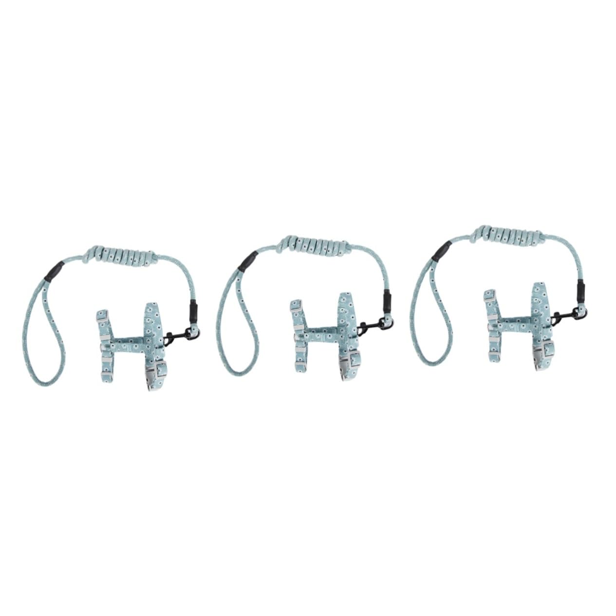 Harnais pour chat réglable et laisse en corde rembourrée lot de 3 pièces