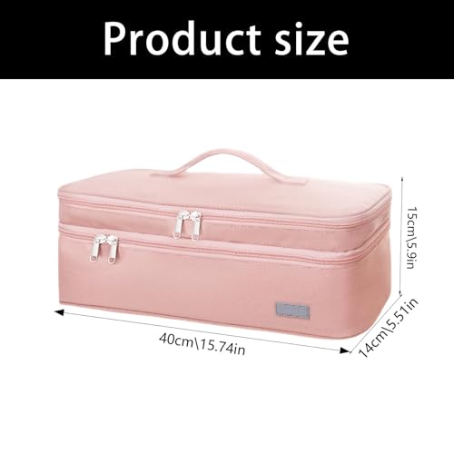 Rangement sèche-cheveux double couche étui portable gain de place sous vasque - 5