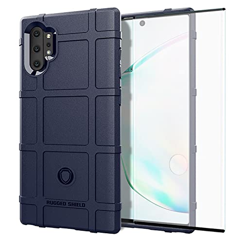 Asuwish Phone Case for Samsung Galaxy Note 10 Plus Glaxay Note10+ 5G with Screen Protector Cover and Slim Hard Cell Accessories Protective Gaxaly Note10 + Notes 10+ Ten Not S10 10Plus Women Men Blue