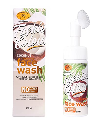 Image of FASHION COLOUR Coconut Foaming Facewash | Hydrating Face Wash with Coconut | For Clarifying, Softening & Brightening Skin | Gentle Skin Cleanser For All Skintypes | 150ml