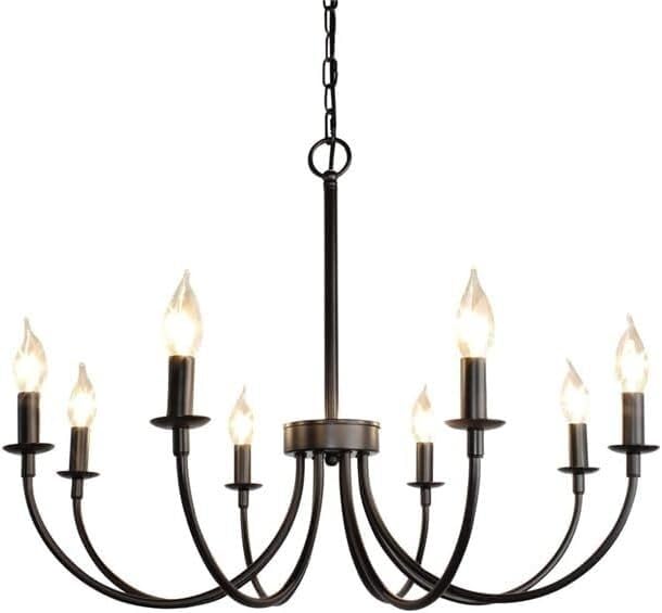 Suspension noire multi-têtes E12 à intensité ajustable pour illuminer une ferme