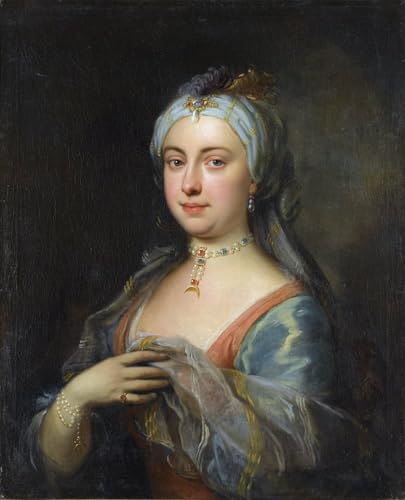 Toile portrait Lady Mary Wortley Montagu Highmore 60x90