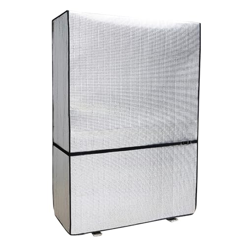Cubierta de aire acondicionado de invierno impermeable y resistente al viento, protector de aire acondicionado para exteriores, se adapta a la mayoría de unidades residenciales, resistente a la