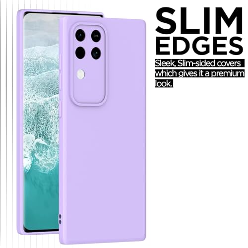 Image of Outlouders Back Cover for Vivo V30 5G / V30 Pro 5G | Camera Protection | Durable Soft Matte Silicone Bumper Case (Purple)