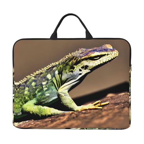 Lizard Hd Print Laptop Case with Handle Computer Protective Soft Cover Case for Travel Daily Use