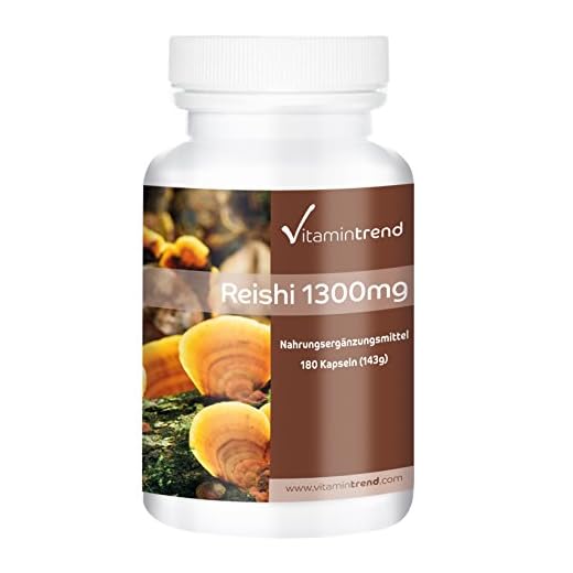 Reishi kapslar - 1300mg Reishi pulver per daglig dos - Ganoderma lucidum - vegan - ! I 3 MÅNADER!