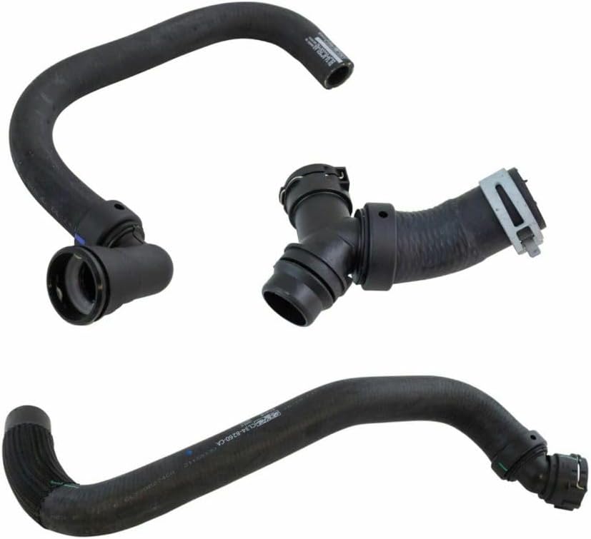 Upper & Lower Radiator Hoses W/T-Connector for Ford for F150 2011-2014 Crew Cab Extended 5.0L-Design MCEEK00017, adapt to your car