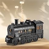 BLOIMP Essential Oil Diffuser Train Diffuser 300ml, Train Humidifier, Aromatherapy Diffuser Cool Mist Aromatherapy with 2 Light 2 Mist Mode Auto Shut-Off, Remote Included for Office Baby Home (Black)