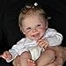 Anano 20 inch Smily Reborn Baby Dolls Harper Realistic Newborn Baby Dolls Lifelike Real Baby Dolls That Look Real Soft Vinyl Real Life Baby Doll Gift for Kids Age 3+