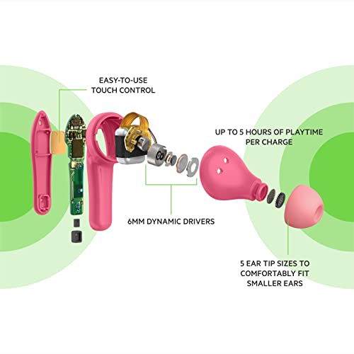 Belkin Soundform Nano - Bluetooth Earbuds For Kids With Built In Microphone - Kids Bluetooth Wireless Earbuds - Bluetooth Earbuds For Iphone, Ipad, Galaxy & More - Pink #TOP1