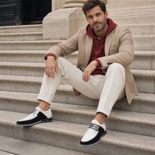 Image of Mens Dress Shoes Casual Business Oxford Derby Orthopedic Leather Shoes Simple Lace-up Walk Loafers Flats Shoes for Men