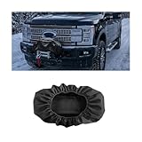 ANFTDCO Car Winch Cover, 8500-17500 lbs Dust-Proof Oxford Fabric Heavy Duty Vehicle Electric Hoist Protection Cover, Waterproof Automotive Winches Accessories, Universal Fit