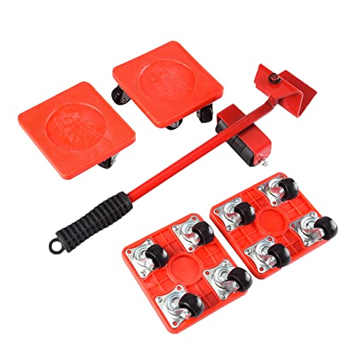 JUSTYUSHU 5pcs déplace Le Transport de Meubles de Transport Roue Mobile Coulissant Coulissant Rouleau for Barre Lourde Barre du Curseur Outils d'outils