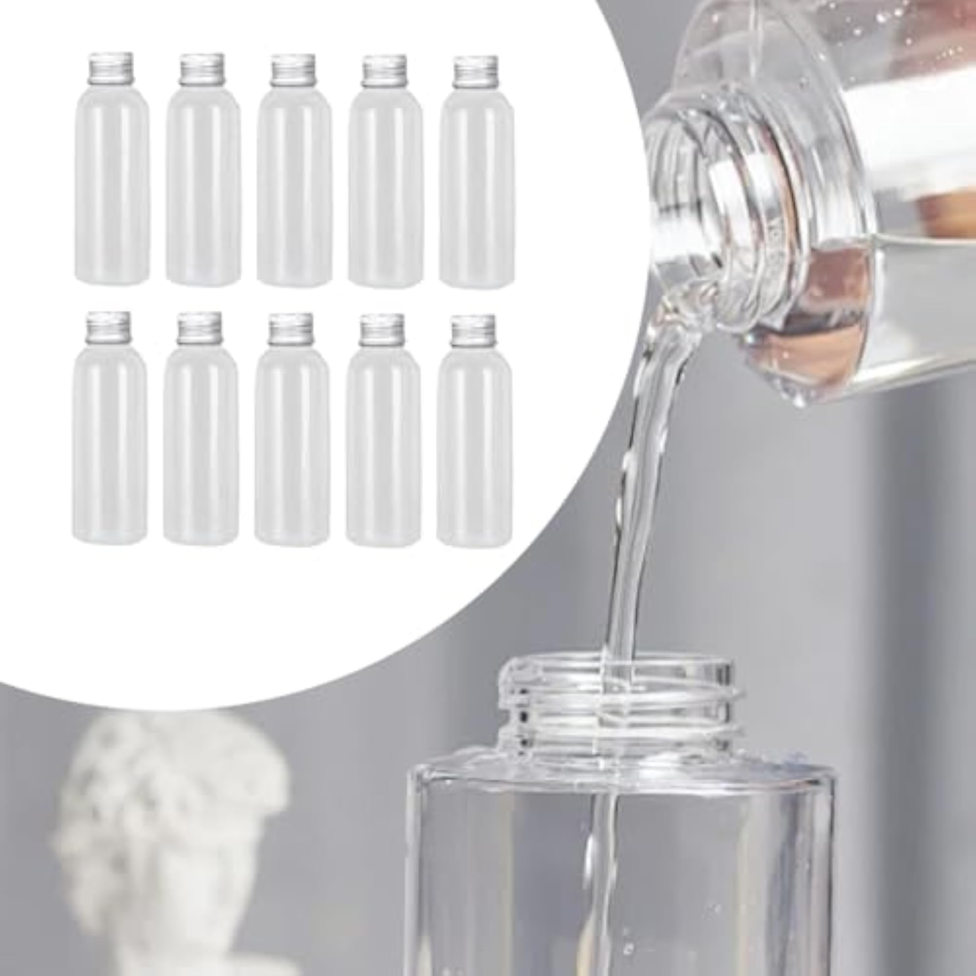 10 Pieces Travel Bottles for Toiletries, Multipurpose Reusable