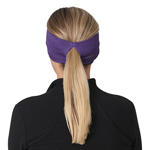 Trailheads Women’s Ponytail Headband | Moisture Wicking Ear Band | The Power Running Headband - Heather Purple #TOP2