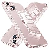 NIMASO iPhone 13 mini 用 ケース クリア 背面 強化ガラス 9H硬度 米軍MIL規格 SGS認証 耐衝撃 傷つけ防止 透明 薄型 バンパー 黄変防止 ワイヤレス充電対応 ストラップホール付き アイフォン13ミニ対応 スマホケース NSC21I323