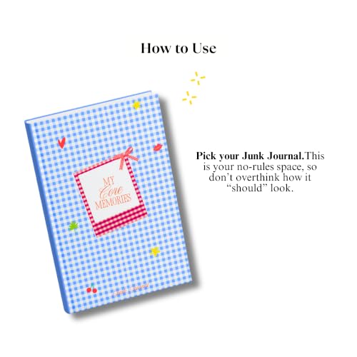 Image of Sunshine Club Aesthetic Junk Journaling & Scrapbook Kit | A5 Premium Notebook | 3 Playful Sticker Sheets | 25 Colourful Scrap Paper Sheets | 4 Note Cards | Perfect for Gifting (Blue)