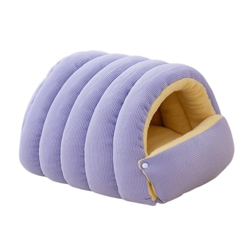 kesurpae Caseta Desmontable para Mascotas, Ideal para Perros y Gatos. Fácil de Limpiar. Aislamiento Grueso. Cómoda y Apta para Ambos sexos, Violeta, 45 * 30 * 19cm