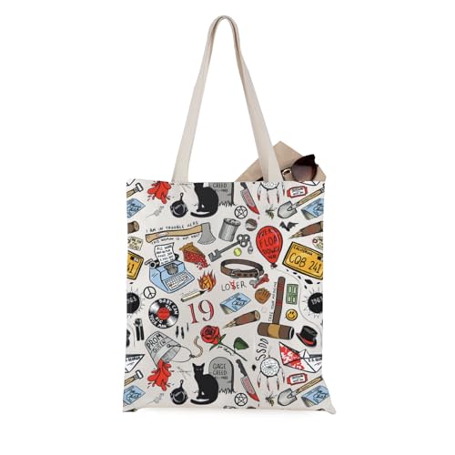 Horror Book Lover Gift Literary Gift Stepen Reader Writer Gift Canvas Tote Bag